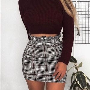 Plaid mini skirt